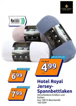 Action Hotel Royal Jersey Spannbettlaken Angebot