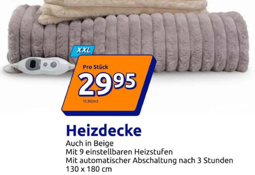 Heizdecke Angebot bei Action