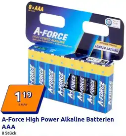 Action A-Force High Power Alkaline Batterien AAA Angebot