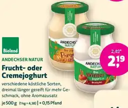 Biomarkt ANDECHSER NATUR Frucht- oder Cremejoghurt Angebot