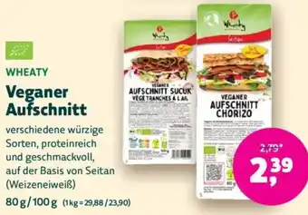 Biomarkt WHEATY Veganer Aufschnitt Angebot