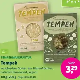 Biomarkt TEMPEHMANUFAKTUR Tempeh Angebot