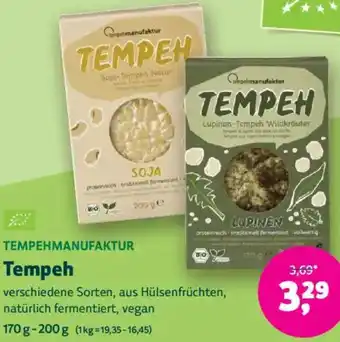 Biomarkt TEMPEHMANUFAKTUR Tempeh Angebot