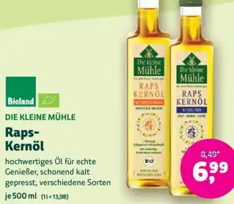 Biomarkt DIE KLEINE MÜHLE Raps Kernöl Angebot
