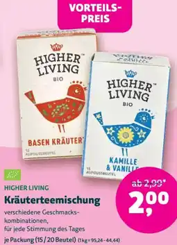 Biomarkt HIGHER LIVING Kräuterteemischung Angebot