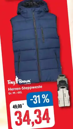 Stolz Tony Brown Herren-Steppweste Angebot