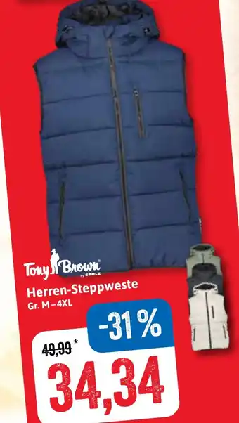 Stolz Tony Brown Herren-Steppweste Angebot
