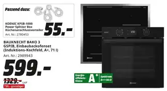 MediaMarkt BAUKNECHT BAKO 3 GSPIB, Einbaubackofenset Angebot