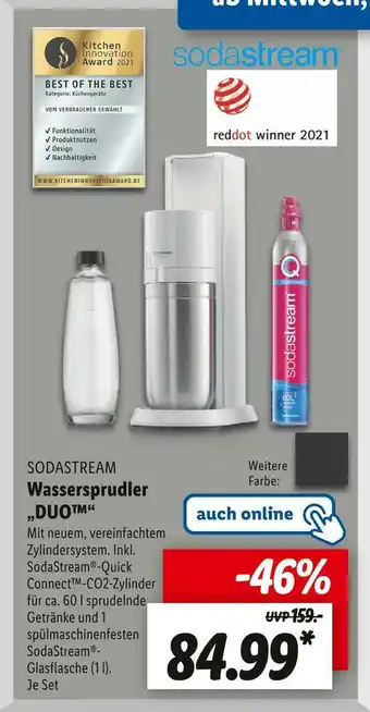 Lidl Sodastream wassersprudler „duo“ Angebot