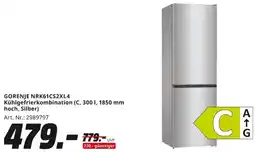 MediaMarkt GORENJE NRK61CS2XL4 Kühlgefrierkombination Angebot