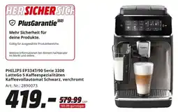 MediaMarkt PHILIPS EP3347/90 Serie 3300 LatteGo 5 Kaffeespezialitäten Kaffeevollautomat Schwarz, verchromt Angebot