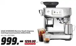 MediaMarkt SAGE SES882BSS Barista Touch Impress Cold Espressomaschine EDELSTAHL Angebot