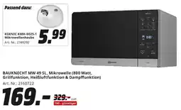 MediaMarkt BAUKNECHT MW 49 SL, Mikrowelle Angebot