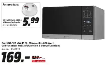 MediaMarkt BAUKNECHT MW 49 SL, Mikrowelle Angebot