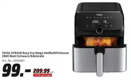 MediaMarkt TEFAL EY855D Easy Fry Mega Heißluftfritteuse 2000 Watt Schwarz/Edelstahl Angebot