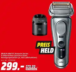 MediaMarkt BRAUN 9667CC Rasierer Series 9 Silberfarben Angebot
