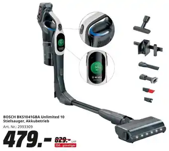 MediaMarkt BOSCH BKS1041GBA Unlimited 10 Stielsauger, Akkubetrieb Angebot