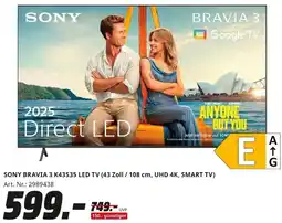 MediaMarkt SONY BRAVIA 3 K43S35 LED TV Angebot
