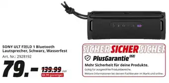 MediaMarkt SONY ULT FIELD 1 Bluetooth Lautsprecher, Schwarz, Wasserfest Angebot