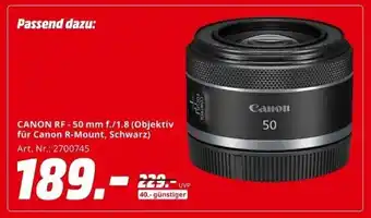 MediaMarkt CANON RF-50 mm f./1.8 Angebot