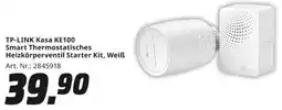 MediaMarkt TP-LINK Kasa KE100 Smart Thermostatisches Heizkörperventil Starter Kit, Weiß Angebot