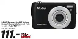 MediaMarkt ROLLEI Compactline 880 Digitale Kompaktkamera Schwarz, 3 Fach opt. Zoom, 2.7 Zoll TFT Angebot