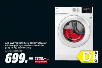 MediaMarkt Aeg aeg lwr7g60690 serie 7000 prosteam mit dampfprogramm waschtrockner Angebot