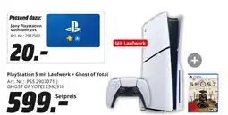 MediaMarkt Sony playstation 5 mit laufwerk + ghost of yotai Angebot