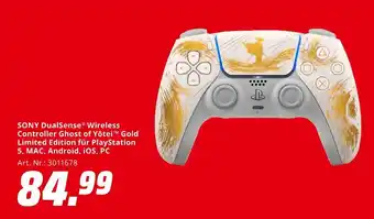 MediaMarkt Sony dualsense wireless controller ghost of yōtei gold limited edition Angebot