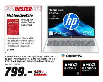 MediaMarkt Hp hp omnibook 5 ngai 16-ag1352ng, copilot+ pc Angebot