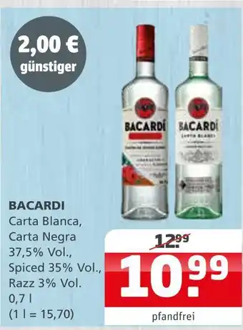 Getränke Quelle Bacardi carta blanca Angebot