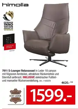 Zurbrüggen Himolla 7911 s-lounger relaxsessel Angebot