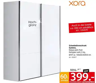 Zurbrüggen Xora schwebetürenschrank systema Angebot