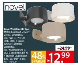 Zurbrüggen Novel akku-wandleuchte spot Angebot