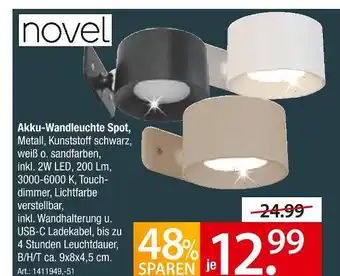 Zurbrüggen Novel akku-wandleuchte spot Angebot