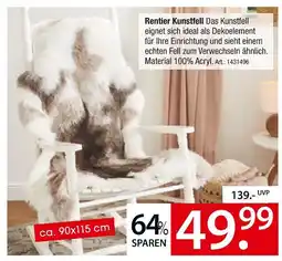 Zurbrüggen Rentier kunstfell Angebot