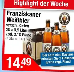 Getränke City Franziskaner weißbier versch. sorten Angebot