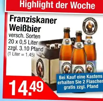 Getränke City Franziskaner weißbier versch. sorten Angebot