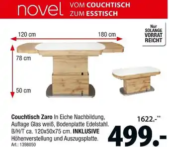 Zurbrüggen Novel couchtisch zaro Angebot