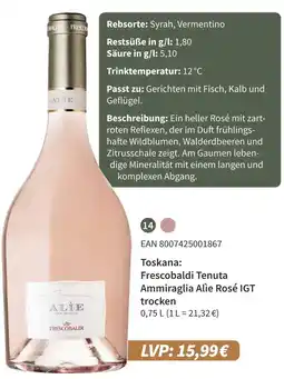 E-Center Frescobaldi frescobaldi tenuta ammiraglia alìe rosé igt trocken Angebot