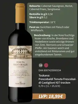 E-Center Frescobaldi tenuta frescobaldi di castiglioni igt trocken Angebot