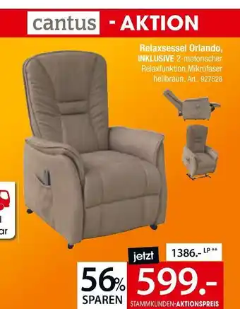 Zurbrüggen Cantus relaxsessel orlando Angebot