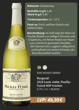 E-Center Louis jadot 2023 louis jadot, pouilly-fuissé aop trocken Angebot