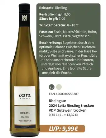 E-Center Leitz weingut 2024 leitz riesling trocken vdp gutswein trocken Angebot