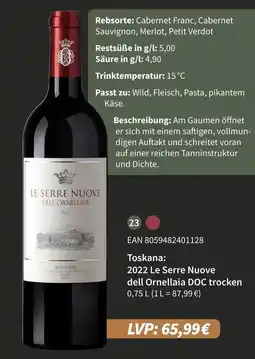 E-Center 2022 le serre nuove dell ornellaia doc trocken Angebot