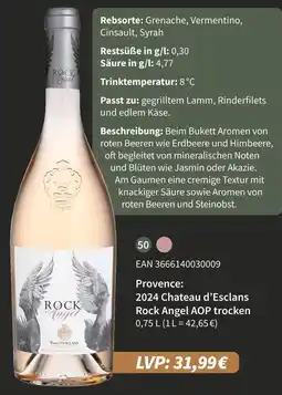 E-Center Chateau d’esclans 2024 rock angel aop trocken Angebot