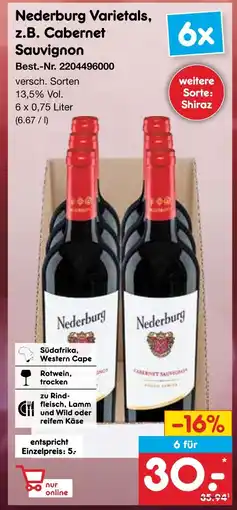 Netto Marken-Discount Nederburg varietals cabernet sauvignon Angebot