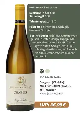 E-Center Drouhin vaudon 2023 drouhin chablis aoc trocken Angebot