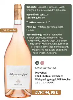 E-Center Chateau d’esclans 2024 whispering angel aop trocken Angebot