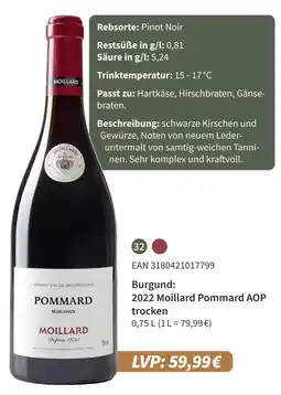 E-Center Moillard 2022 moillard pommard aop trocken Angebot